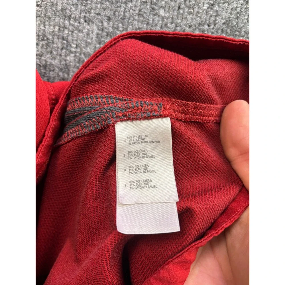 The North Face Pullover Mens Large Red 1/4 Zip Reflective Thumbholes 67948